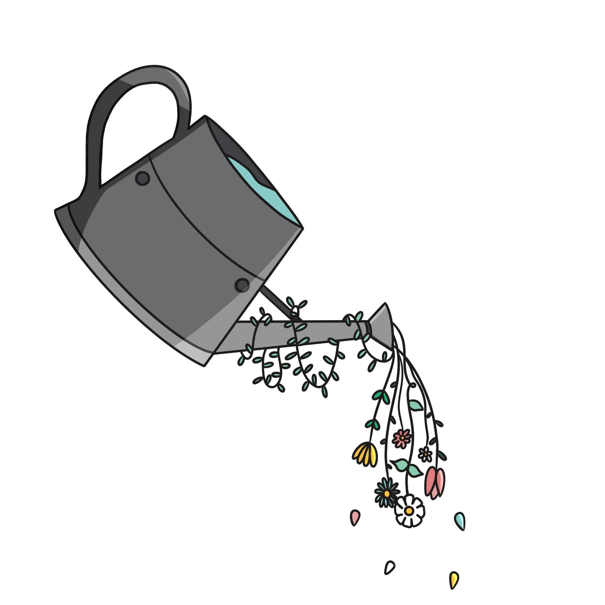 An illustration representing gardening